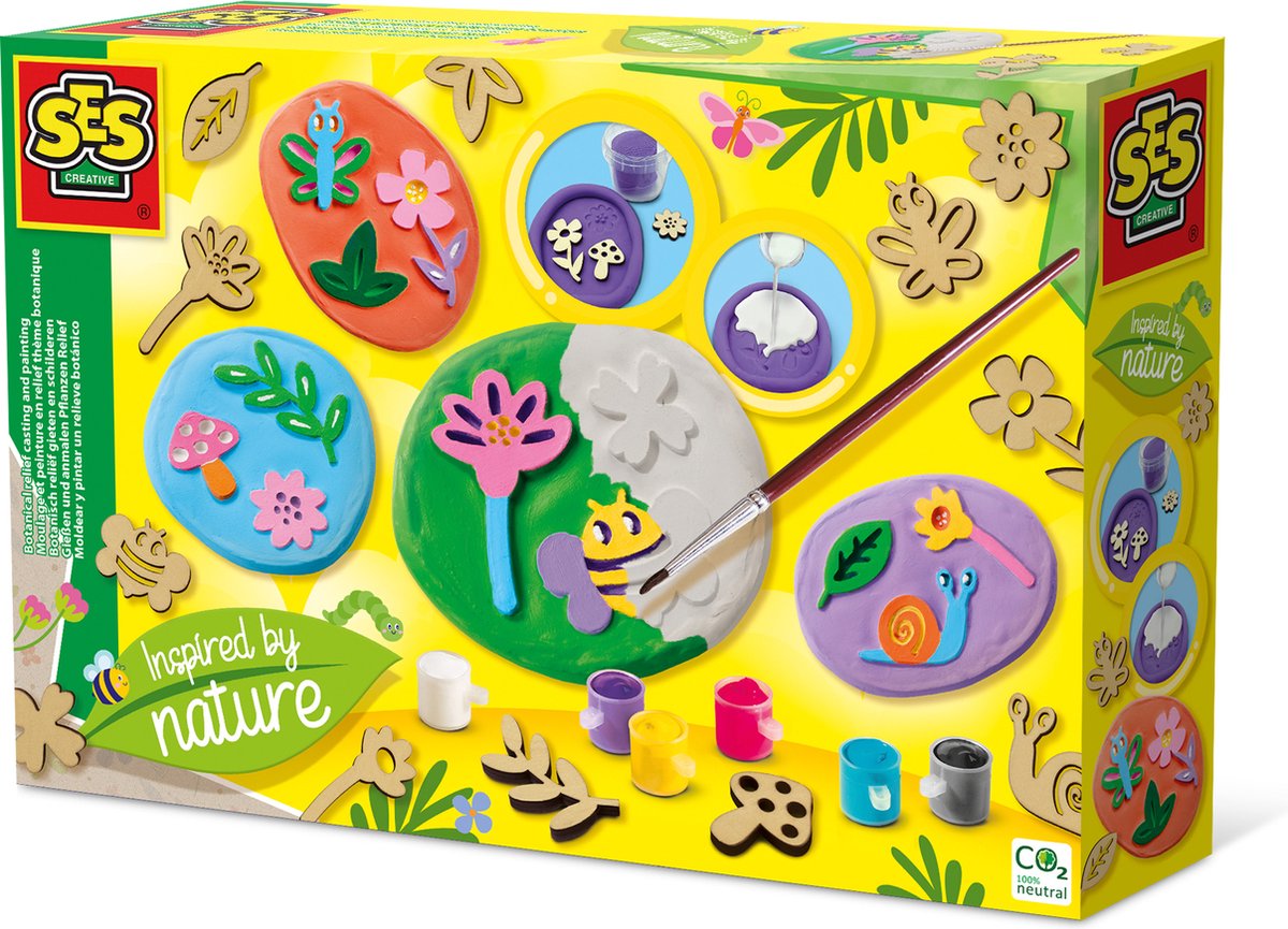 Botanično olajšanje odlivanje in slikanje - Navdihnjeno z naravo