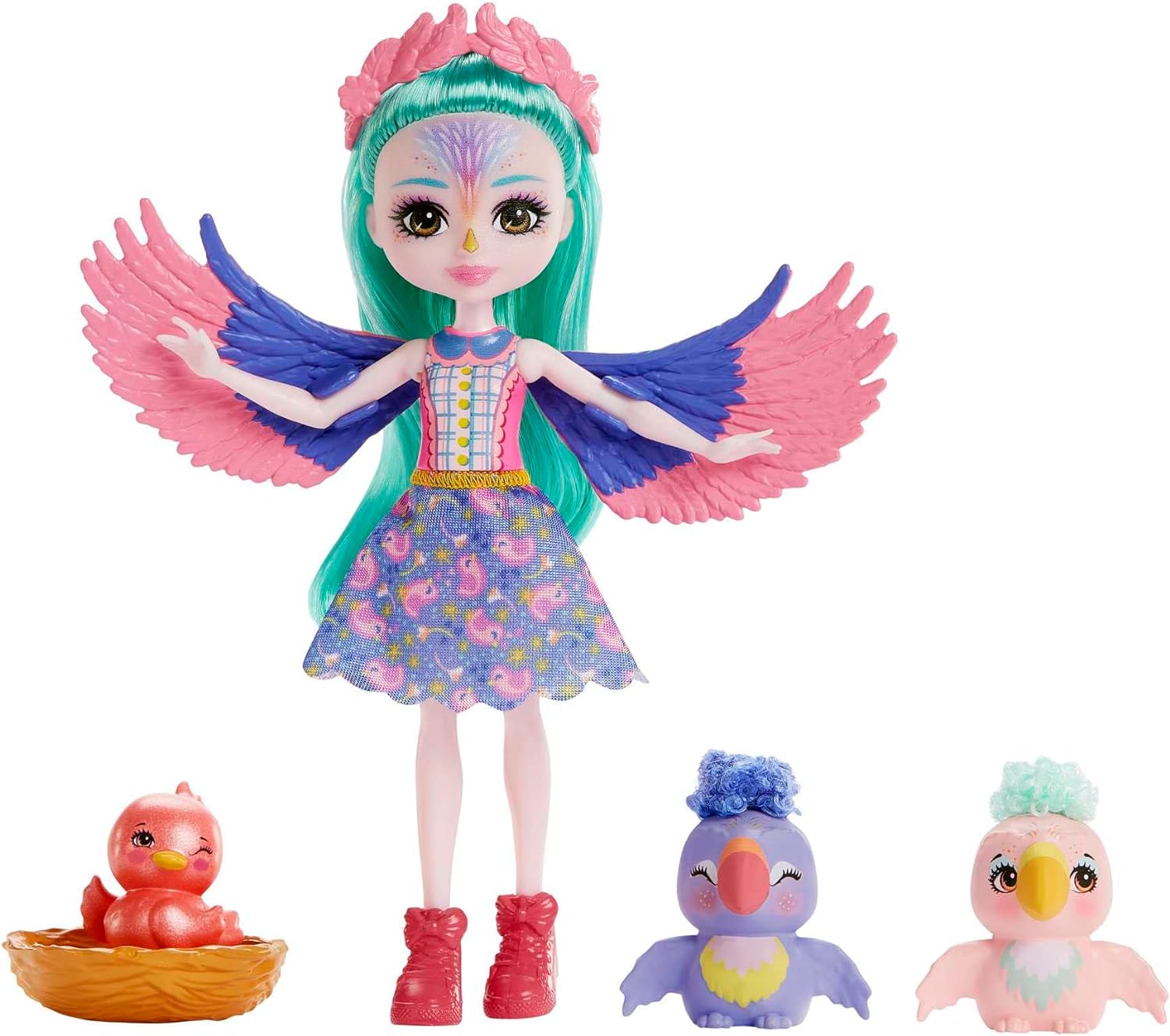 Mattel Enchantimals: Fő utca City Tails - Verébcsalád Filia (HKN15)