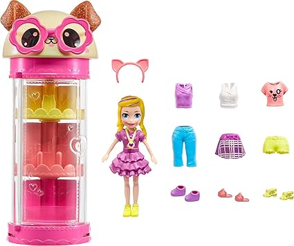 Mattel Polly Pocket - Divatos szekrény kutyával (HKW06)
