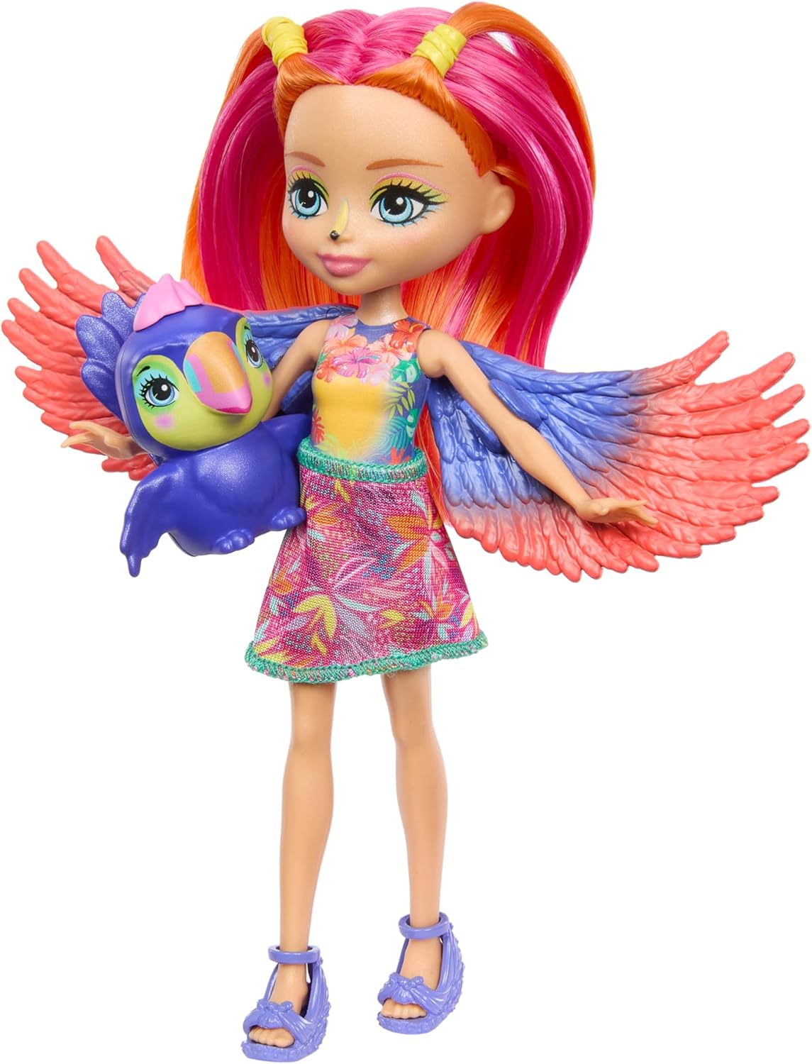 Mattel Enchantimals Napos part - Trippi Tukan és babaház kisállattal (HRX83)