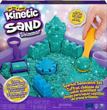 Kinetic Sand Shimmer - Csillogó homokozó készlet (zöld) (6061828)