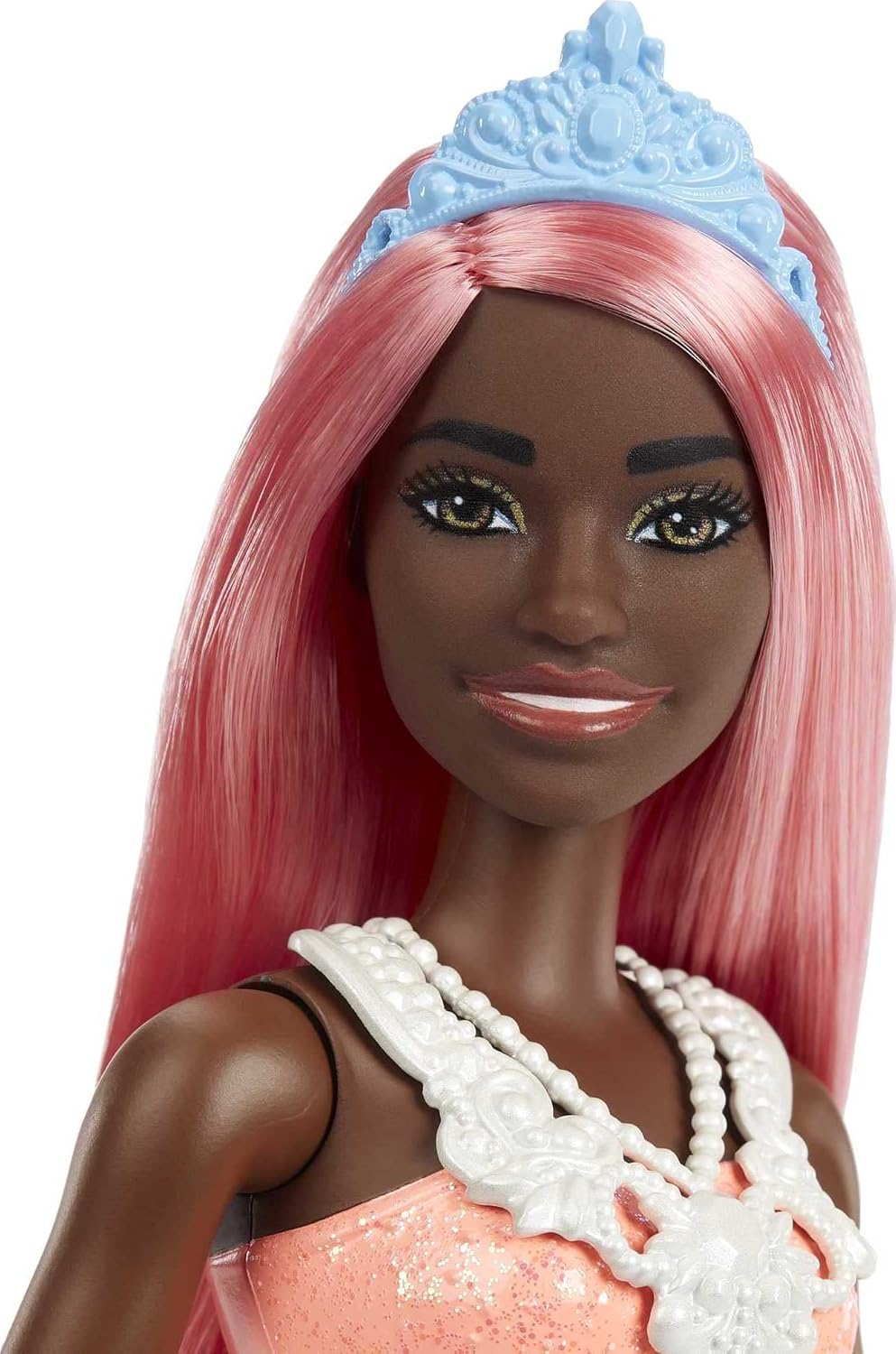 Mattel Barbie Dreamtopia: Sötét bőrű hercegnő világos rózsaszín hajjal (HGR14)