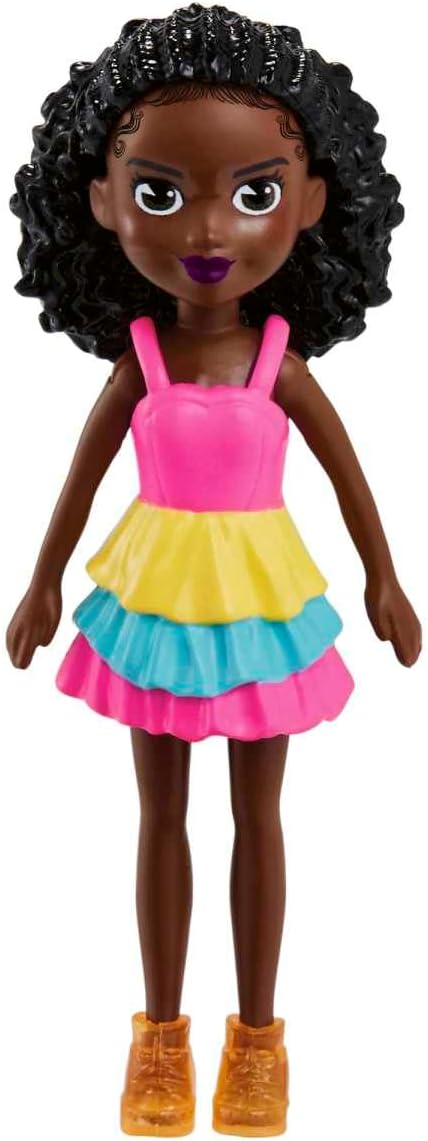 Mattel Polly Pocket - Nyári divatbaba sötét bőrű (HKV84)