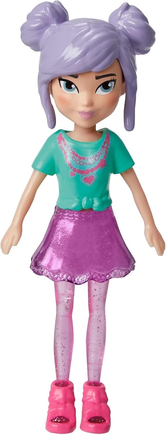 Mattel Polly Pocket - Baba a reggeli sétához a házi kedvenccel (HKV94)
