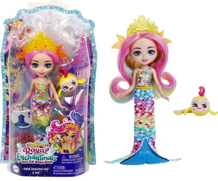 Mattel Enchantimals - Radia szivárványos hal & Flo (HCF68)