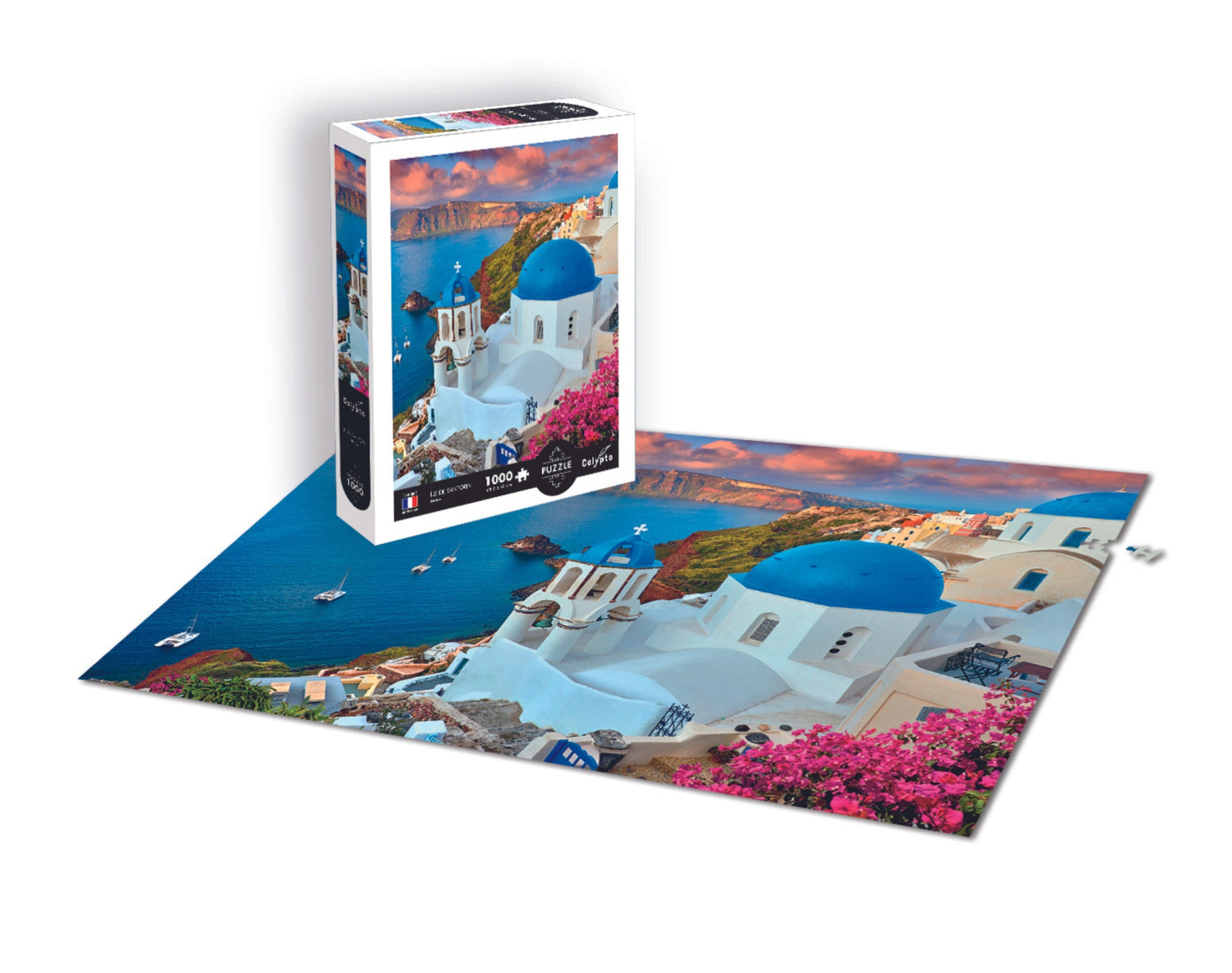 Puzzle 1000 darab - Tájkép - Santorini - Görögország