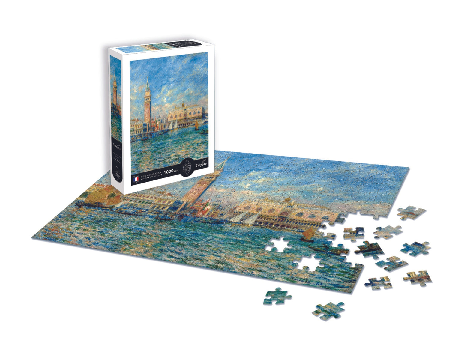 Puzzle 1000 darab - Kilátás Velencére (Palazzo Ducale) - Pierre-Auguste Renoir