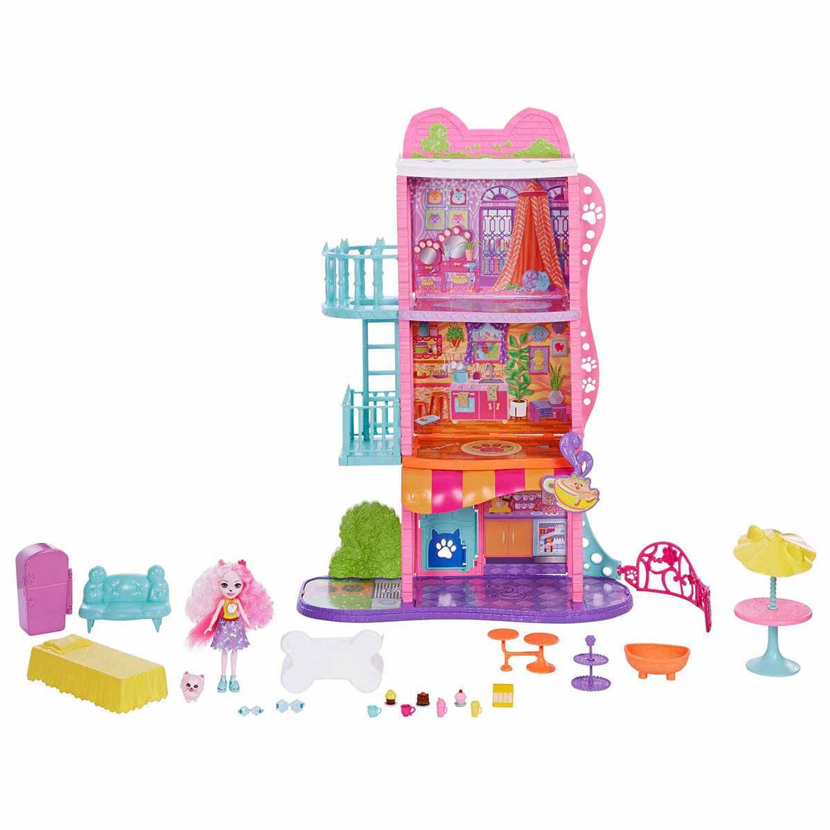 Mattel Enchantimals: Városi történetek - Városi ház és kávézó (HHC18)