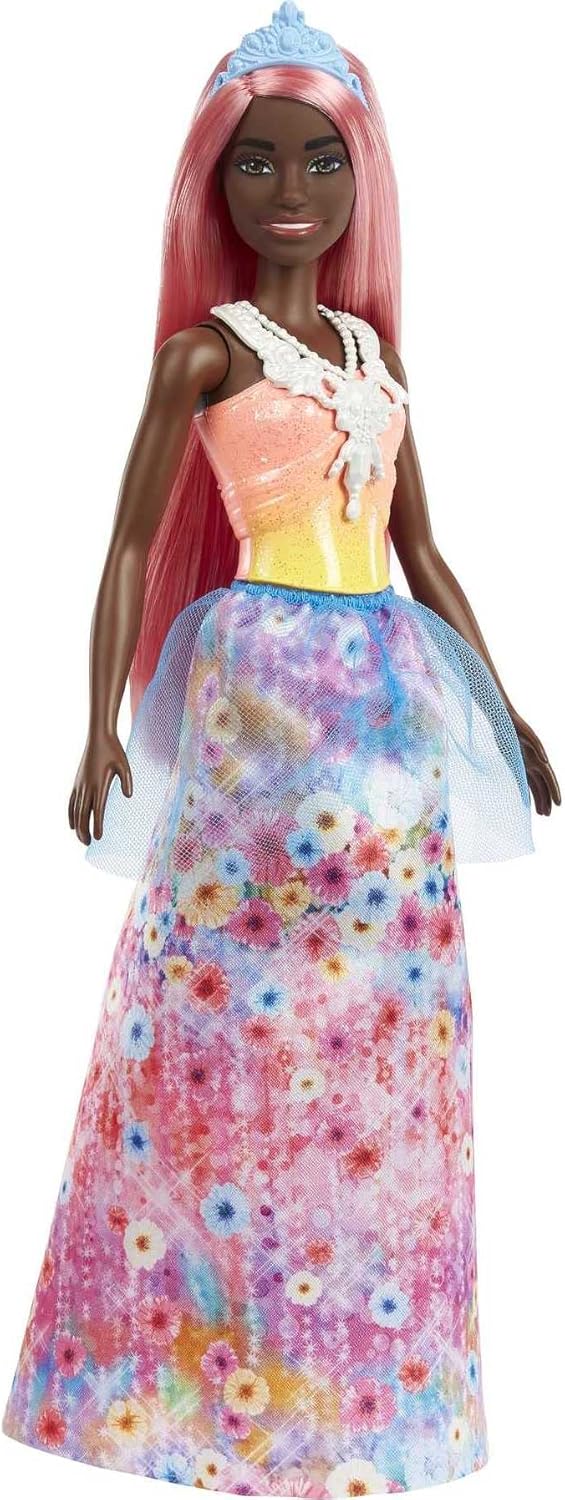 Mattel Barbie Dreamtopia: Sötét bőrű hercegnő világos rózsaszín hajjal (HGR14)