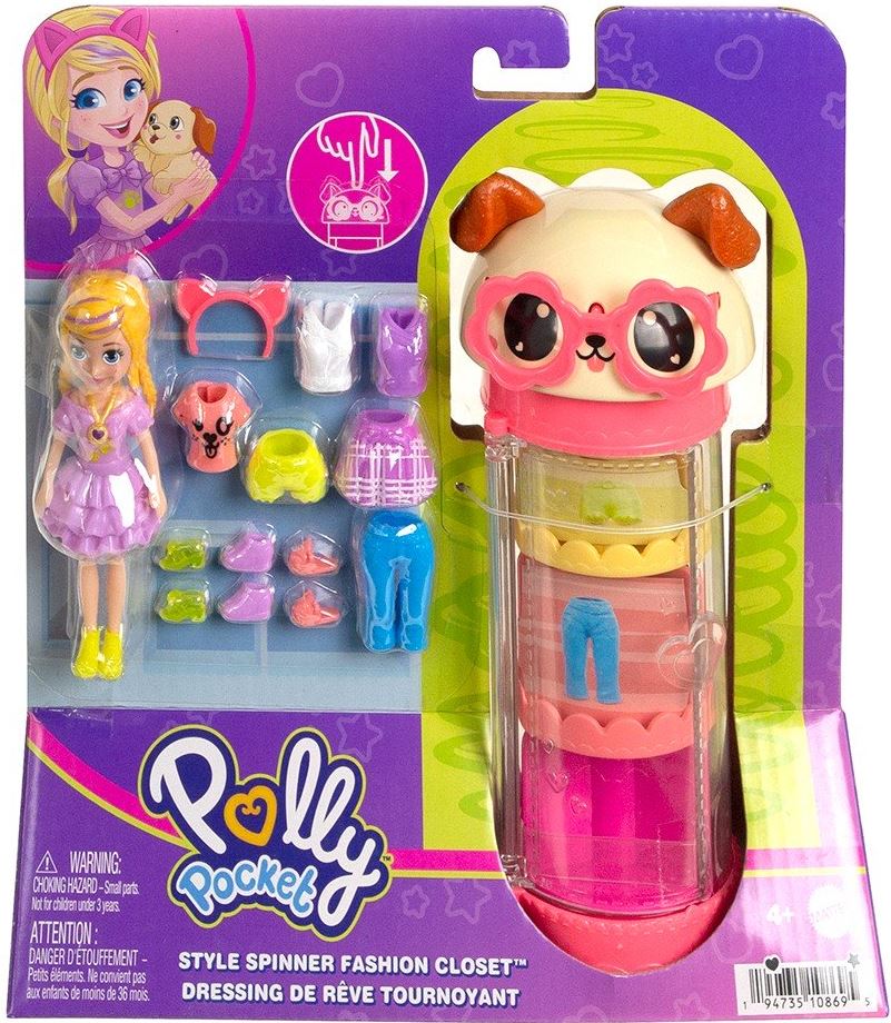 Mattel Polly Pocket - Divatos szekrény kutyával (HKW06)
