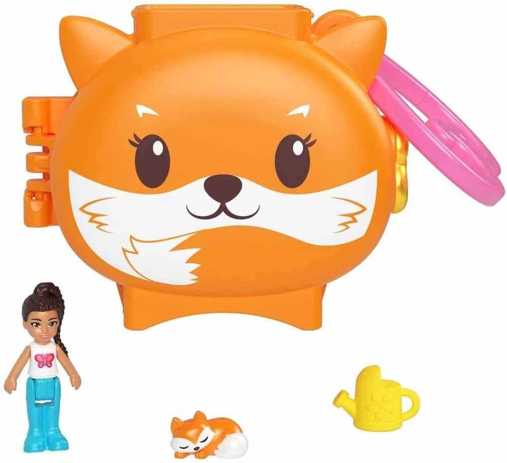 Mattel Polly Pocket Mini - Kompakt játék készlet rókával (HRD39)