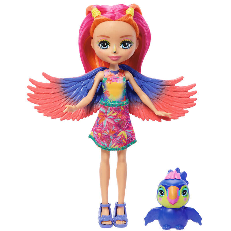 Mattel Enchantimals Napos part - Trippi Tukan és babaház kisállattal (HRX83)