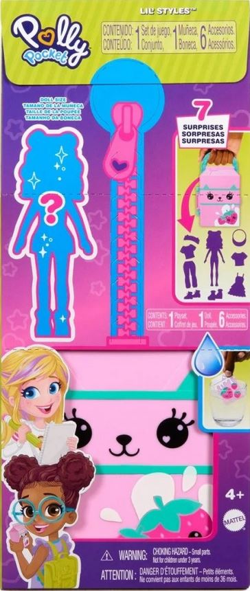 Mattel Polly Pocket - Omarica Lil' Styles sárga (HTV04)
