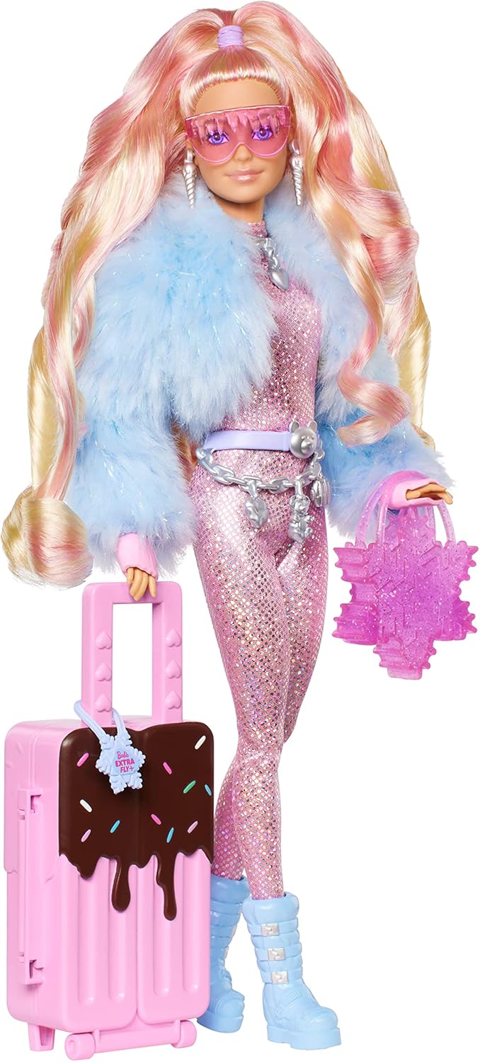 Mattel Barbie: Extra Fly - Baba hókék divatstílusban (HPB16)