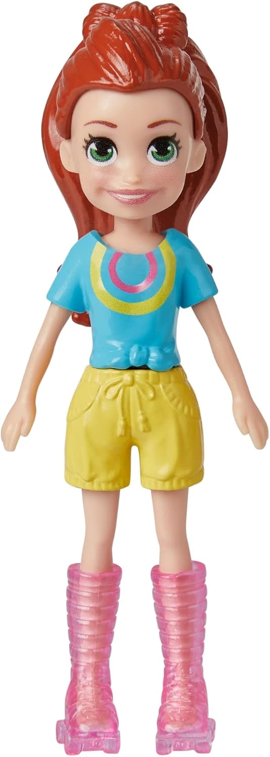 Mattel Polly Pocket - Sportos csomagos gördeszkás baba háziállattal (HKV90)