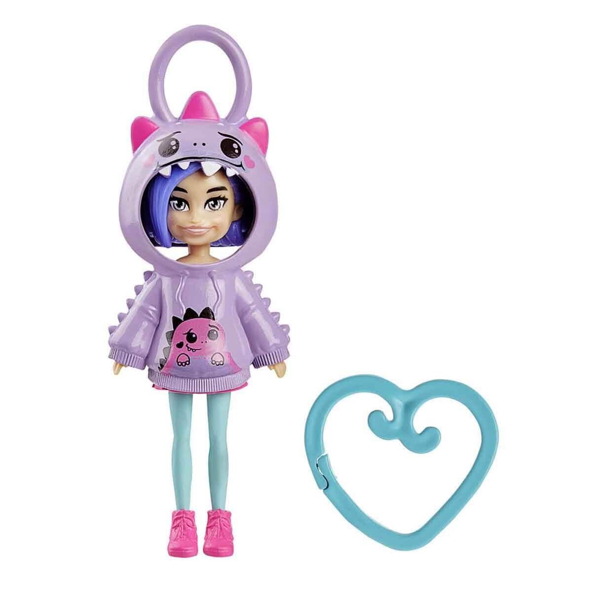 Mattel Polly Pocket: Kapucnis dinoszaurusz baba (HRD62)