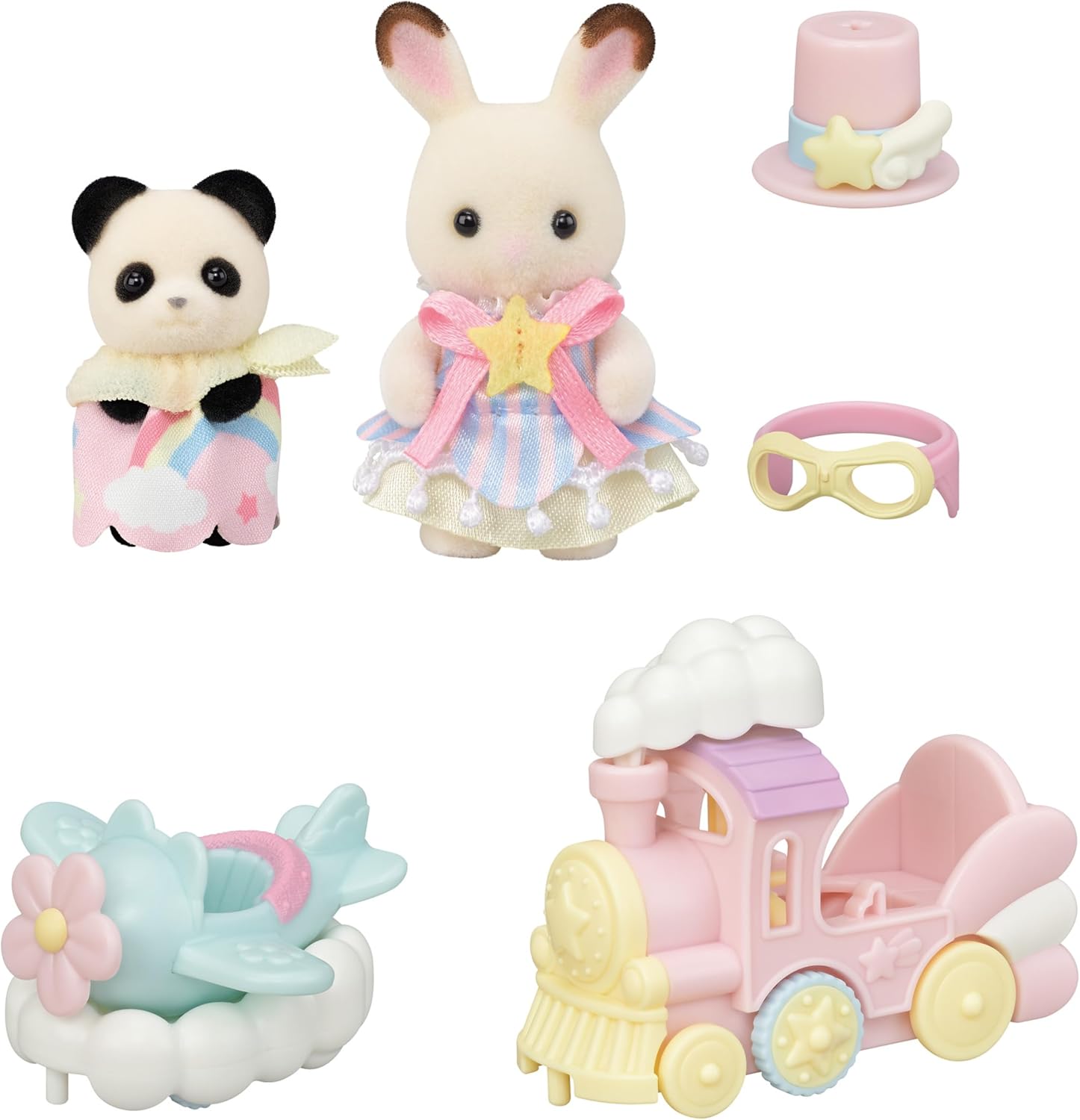 Sylvanian Families – Vidámpark játékszett – Repülő és vonat