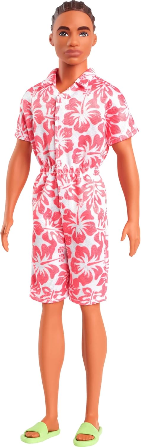 Mattel Barbie: Ken - Lutka v havajskem cvetličnem kombinezonu z rjavimi lasmi (HYT99)