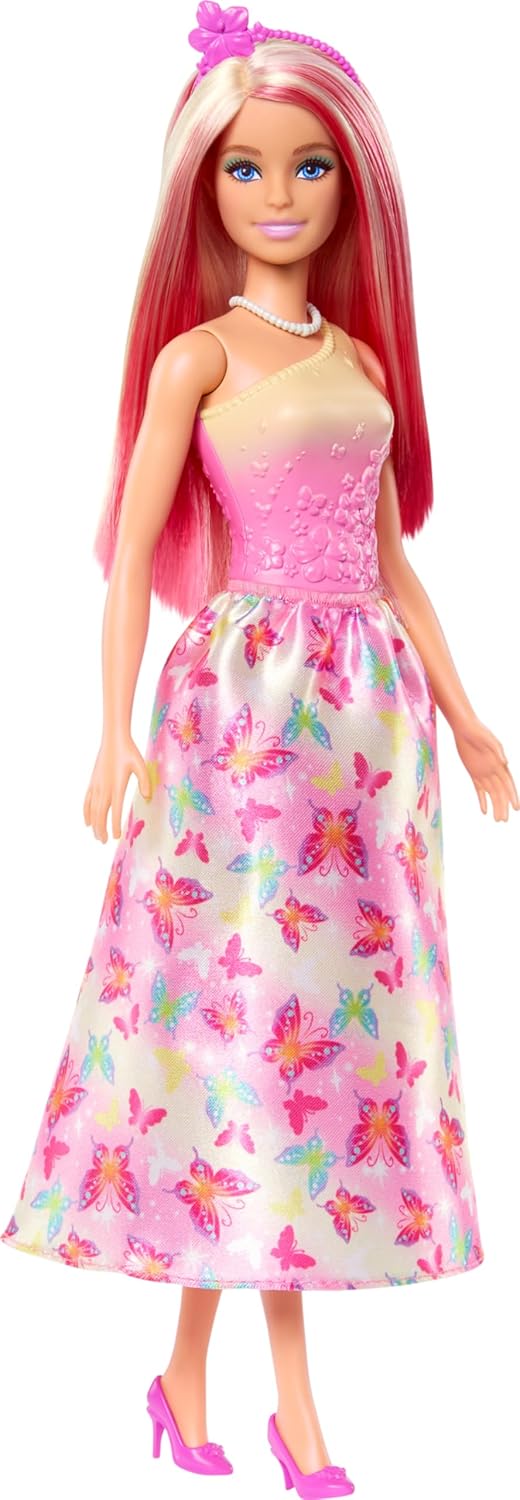 Mattel Barbie - Lutka z blond/roza lasmi (HRR08)