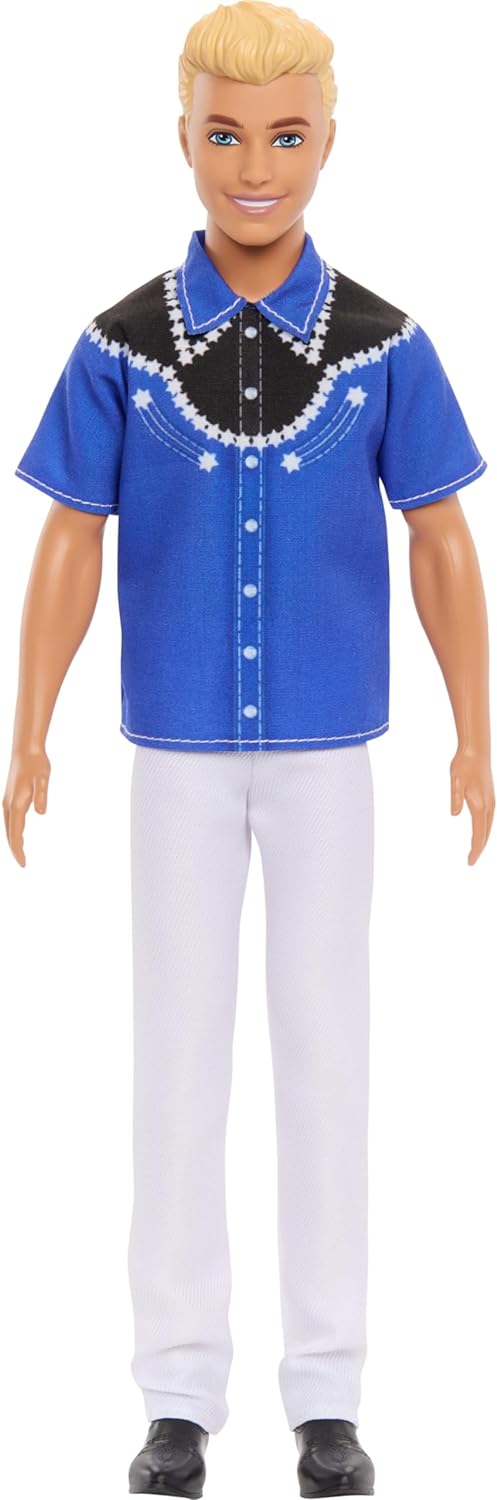 Mattel Barbie: Ken - Zahodni slog z blond lasmi, lutka Fashionistas (HRH25)