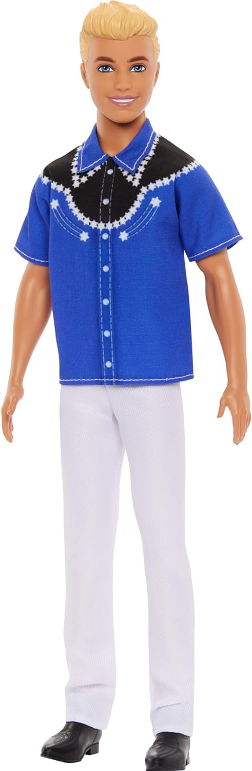 Mattel Barbie: Ken - Zahodni slog z blond lasmi, lutka Fashionistas (HRH25)